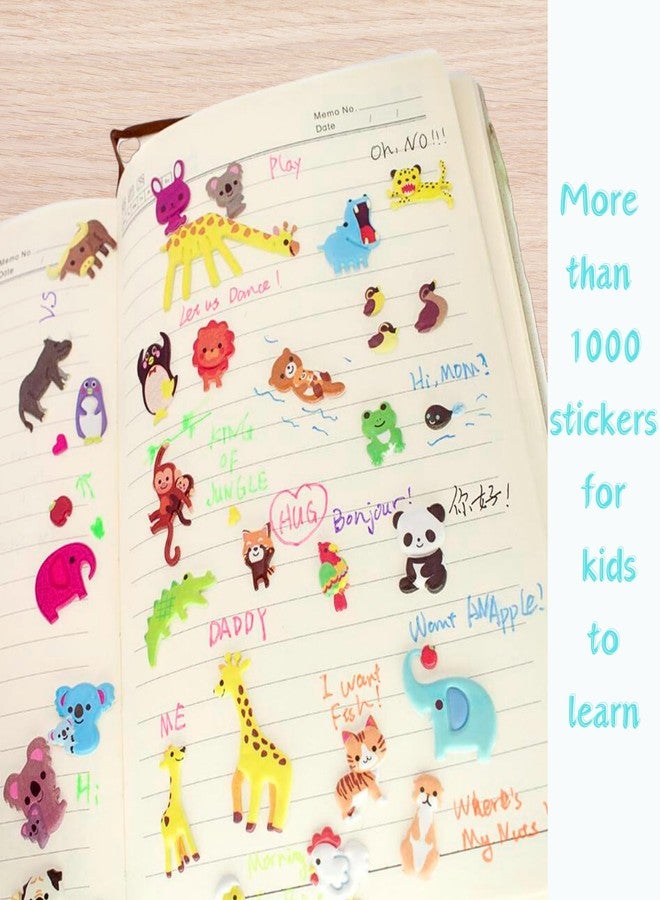 IMNEXT2U 3D Puffy Stickers for Kids Resuable Sticker for Toddler, Boys, Girls 4 Sheets - Mother Child Animals, Dogs, Cats, Elephant, Giraffe, Monkey, Sheep, Panda, Koala, Rabbit (Zoo) - Image 5